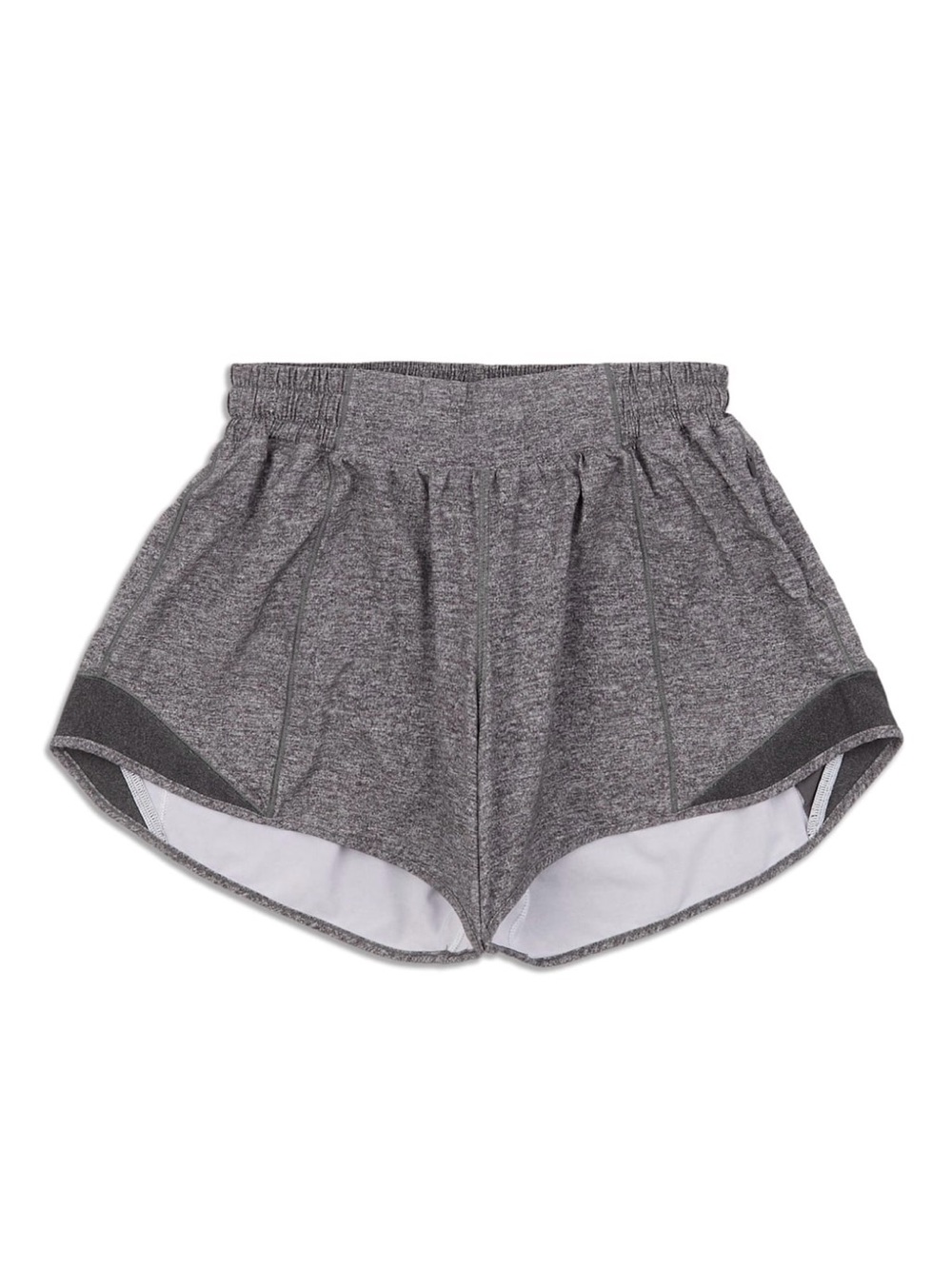 Lululemon 3.5” Hotty Hot Short Heather Lux Multi Gray Black Size 6 Vintage